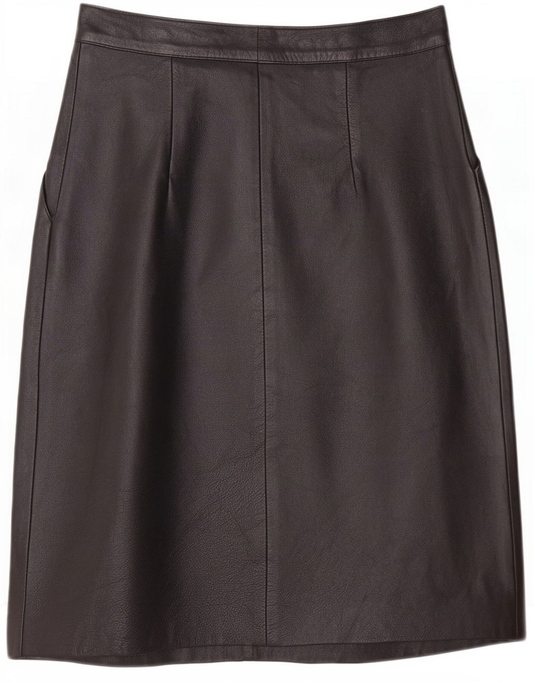 Maxime Jupe En Cuir Femme IT 42 Medium W26 Noir
