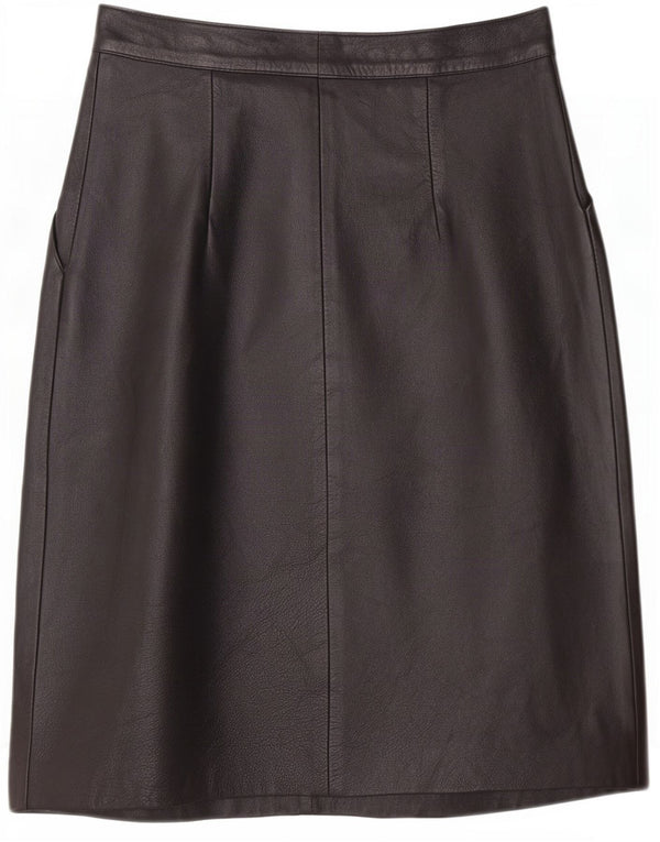 Maxime Jupe En Cuir Femme IT 42 Medium W26 Noir