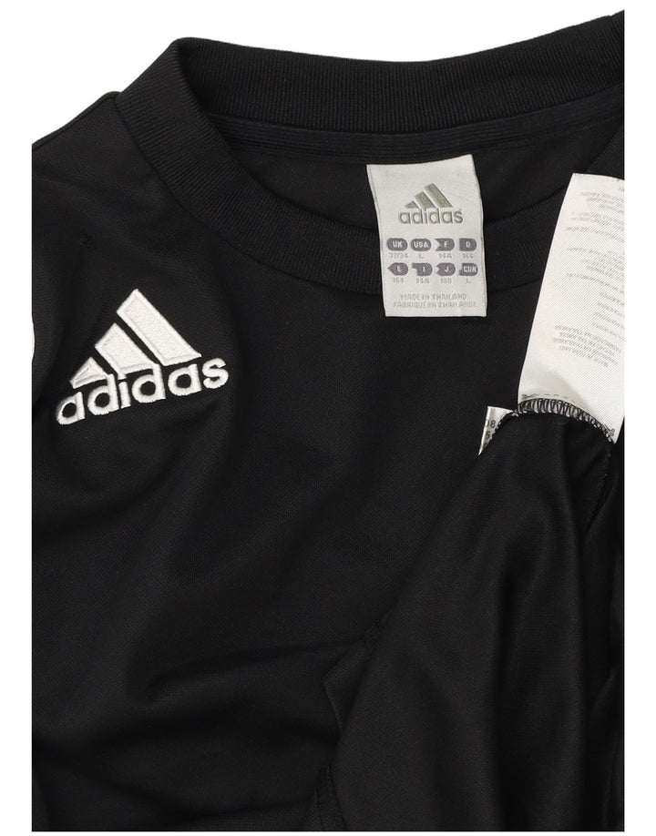 ADIDAS Garçon Climalite Top Manches Longues 13-14 ans Noir Polyester