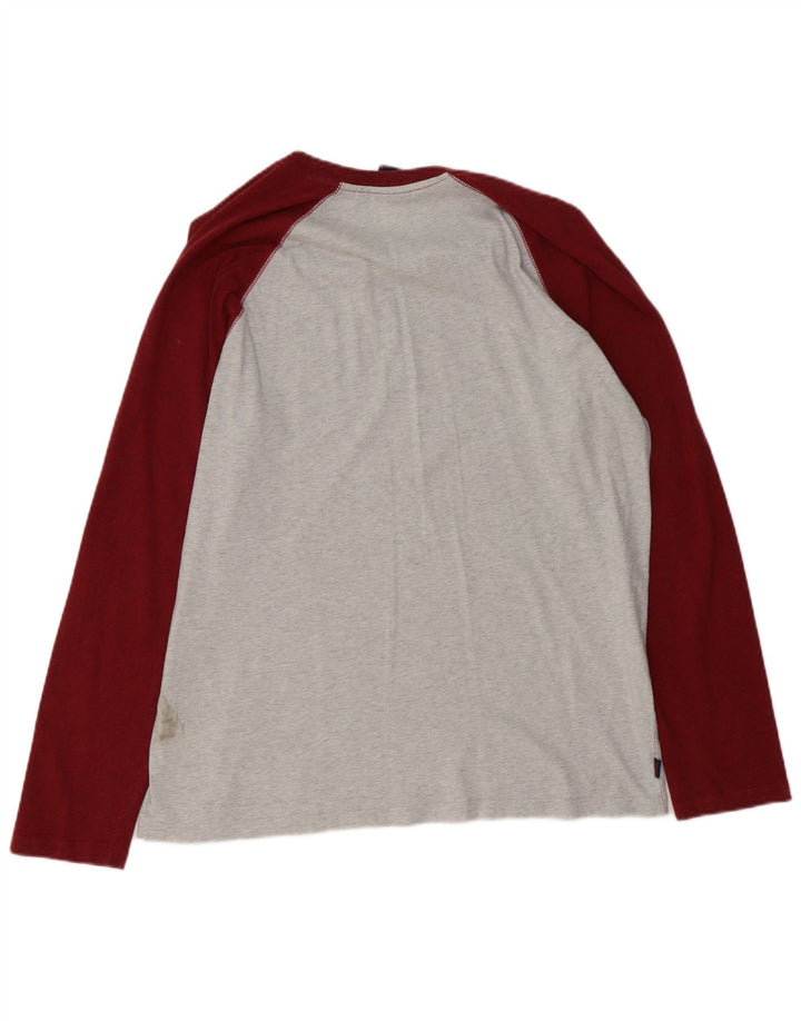 Superdry Haut à manches longues pour homme 2XL Gris Colorblock Cotton