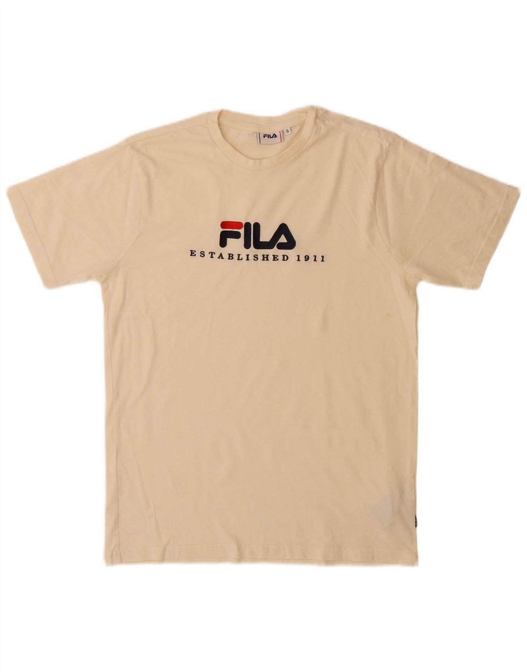 Fila T-Shirt Graphique Homme Petit Beige Coton