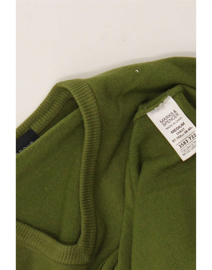 Marks & Spencer Pull Blue Harbor Col V Homme Vert Moyen