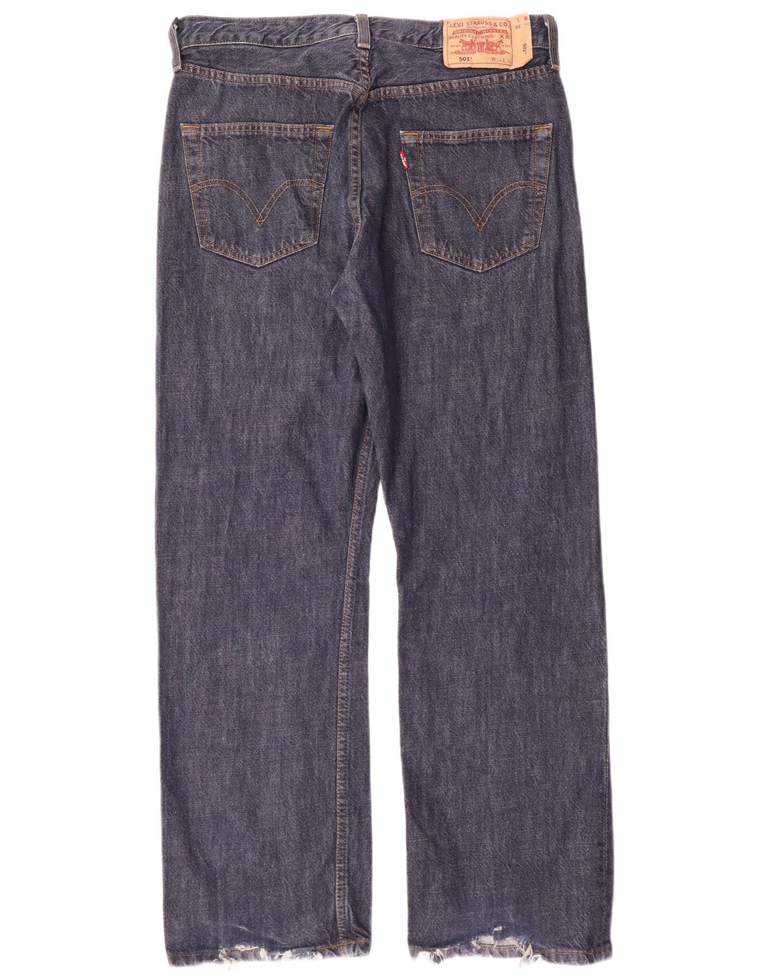 LEVI'S Jean Droit 501 Homme W34 L30 Bleu Marine Coton