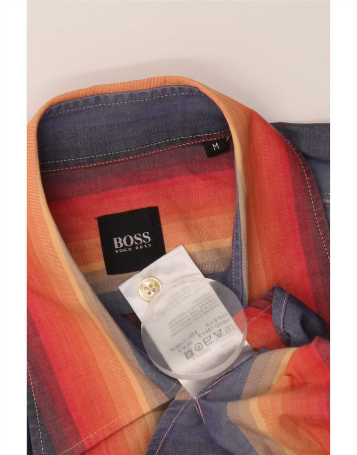 Hugo Boss Chemise en coton rayé multicolore moyen