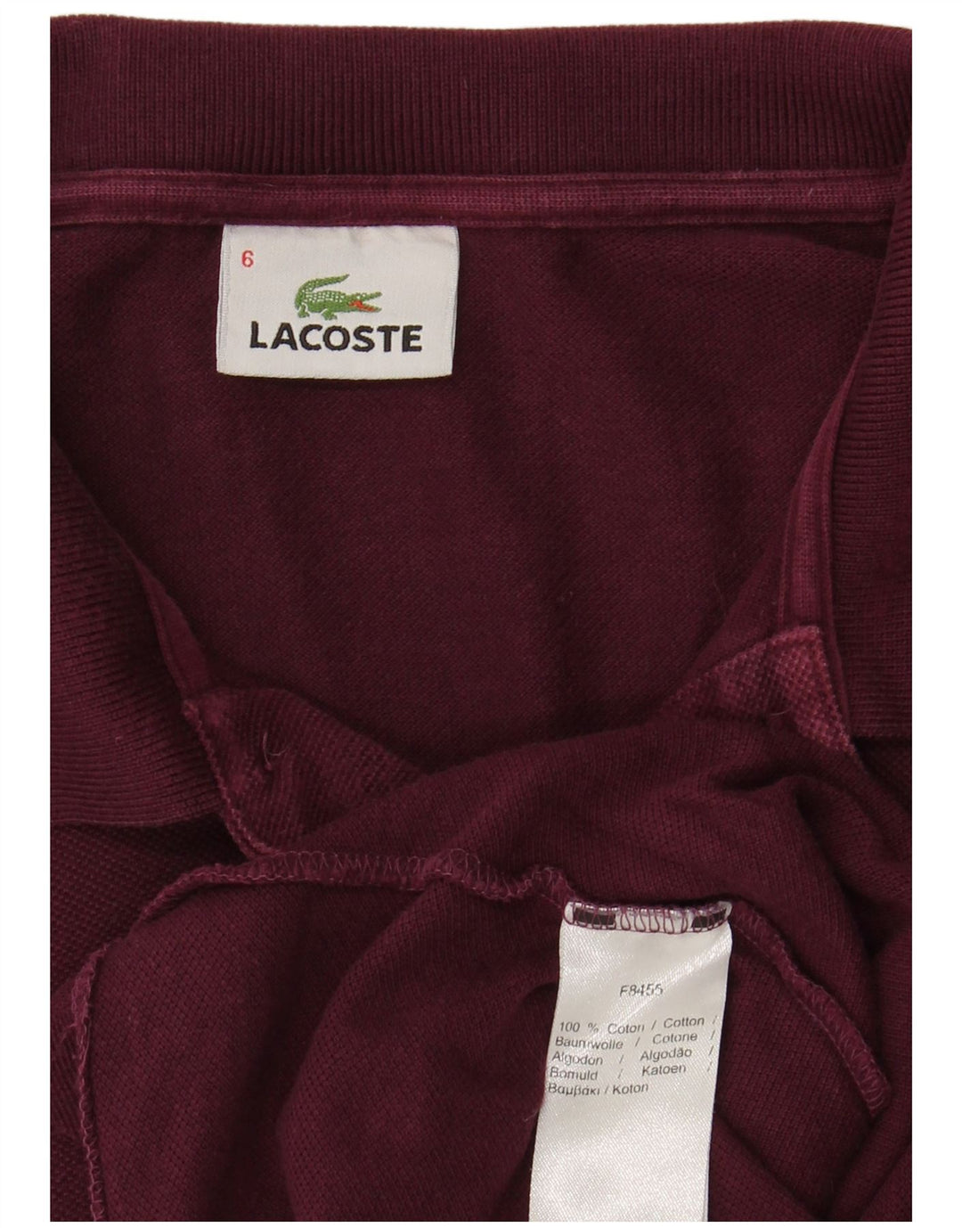LACOSTE Polo Homme Taille 6 XL Coton Marron