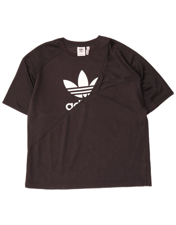 Adidas T-shirt graphique pour hommes, grand, noir, polyester