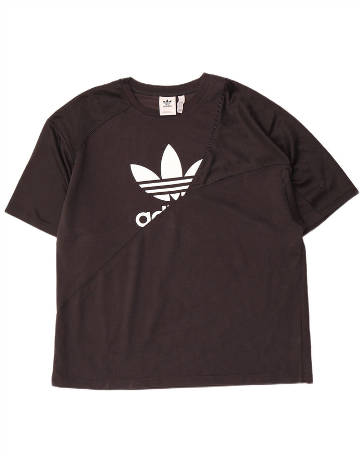 Adidas T-shirt graphique pour hommes, grand, noir, polyester