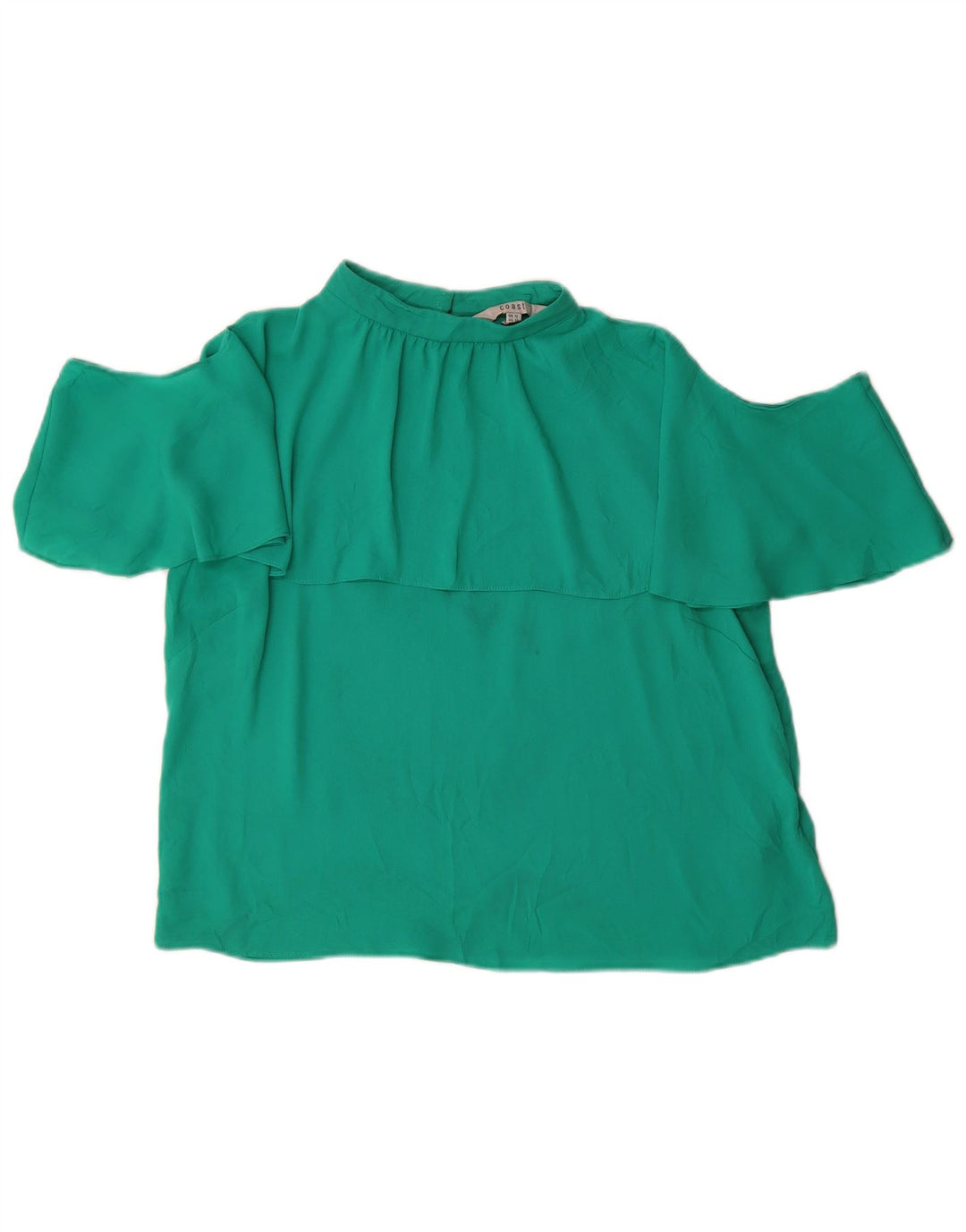 Coast Haut à épaules dénudées pour femme UK 16 Large Vert Polyester