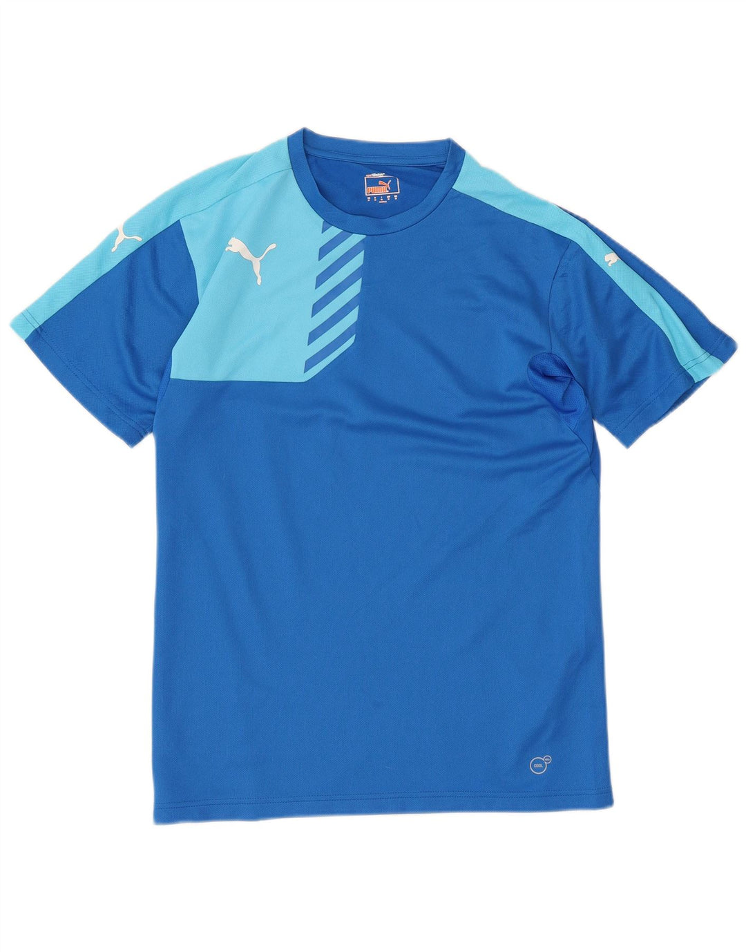 Puma T-Shirt Homme Bleu Moyen Colorblock Polyester