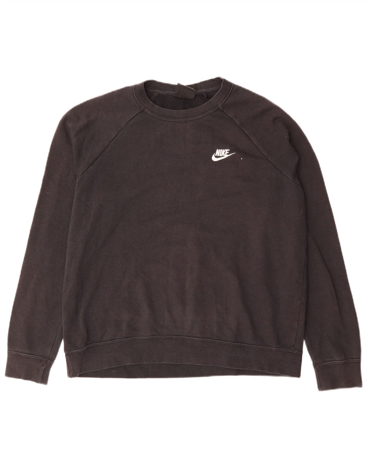 Nike Sweat-shirt pour homme en coton noir Taille L
