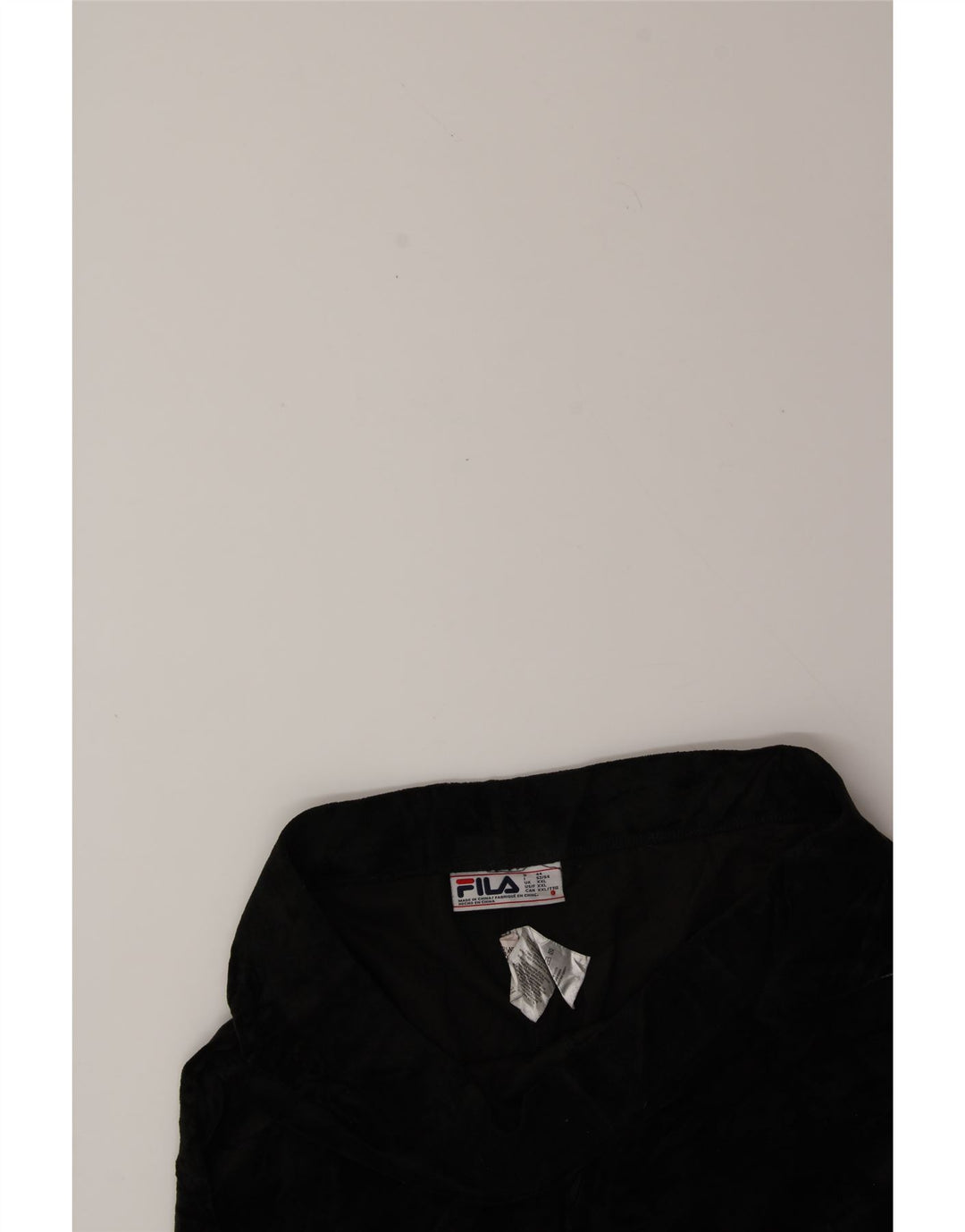 FILA Womens Velour Leggings UK 20 2XL  Black Polyester Vintage Fila and Second-Hand Fila from Messina Hembry 
