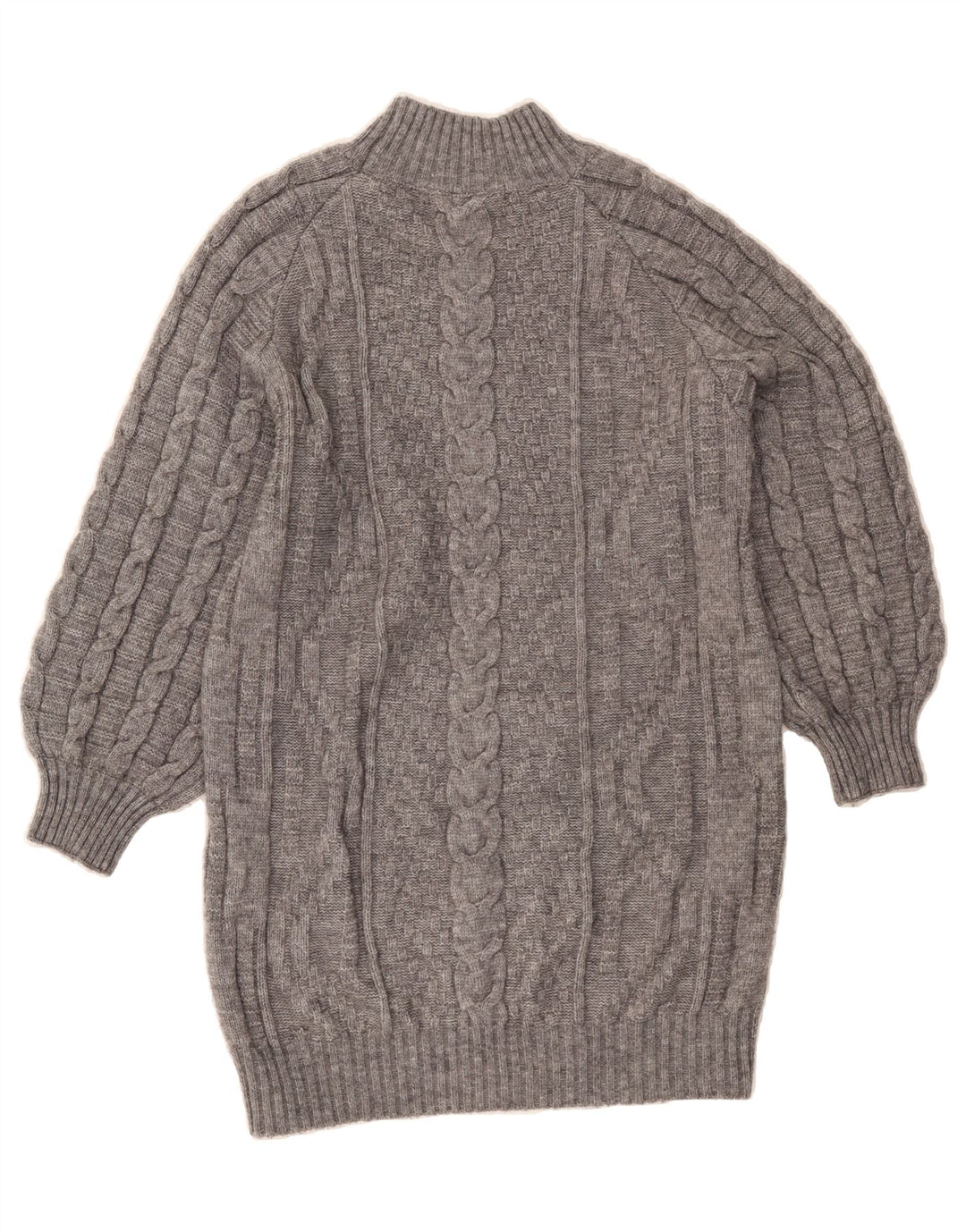WAREHOUSE Womens Oversized Turtle Neck Jumper Sweater UK 10 Small Grey Vintage Warehouse and Second-Hand Warehouse from Messina Hembry 