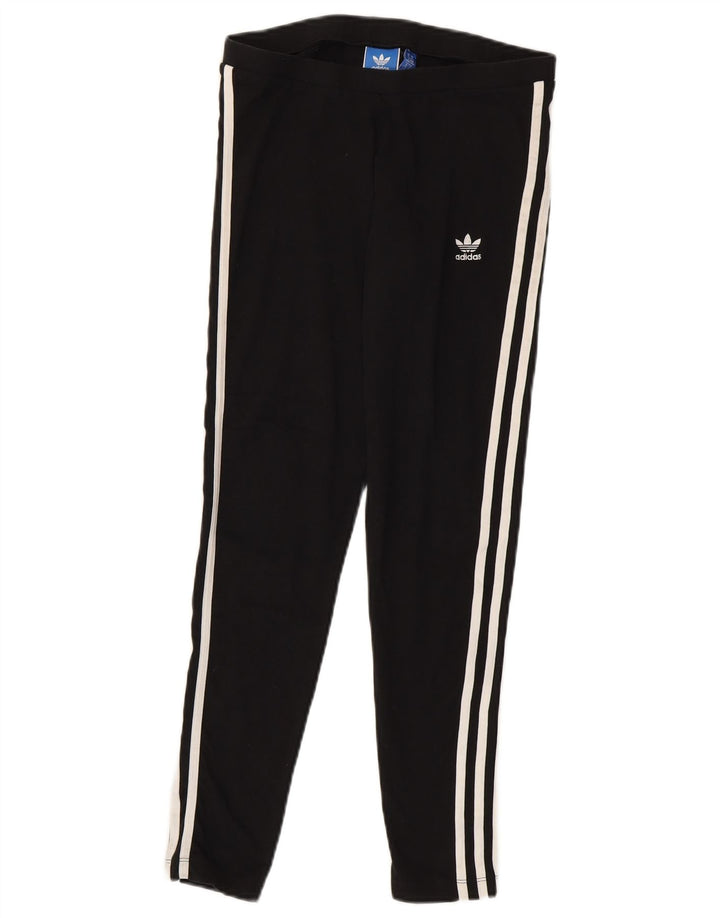 Adidas Leggings Femme UK 14 Coton Noir Moyen