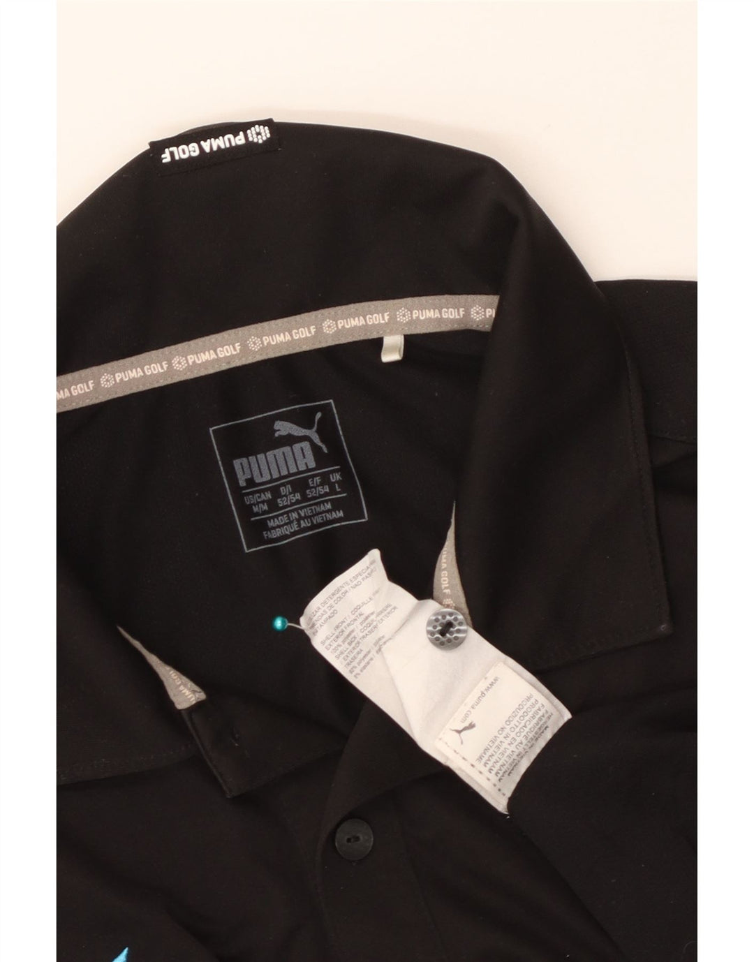 Puma Polo de golf pour homme Large Noir Polyester