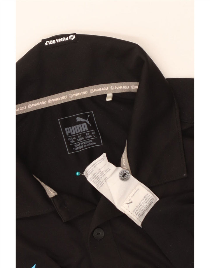 Puma Polo de golf pour homme Large Noir Polyester