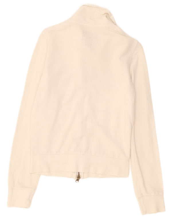 Guess Veste de survêtement graphique pour femme UK 10 Petit coton blanc
