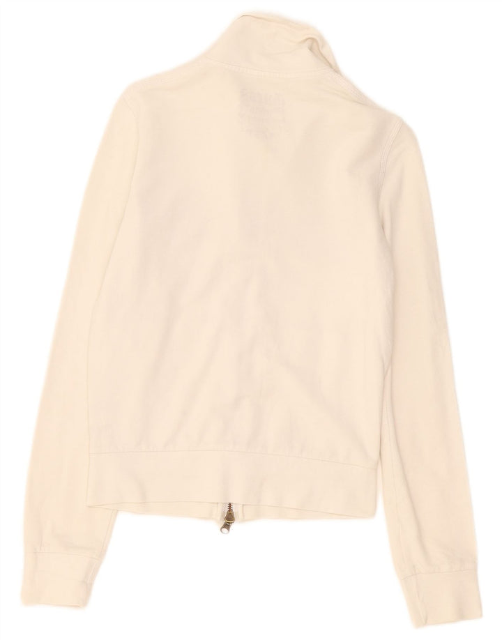 Guess Veste de survêtement graphique pour femme UK 10 Petit coton blanc