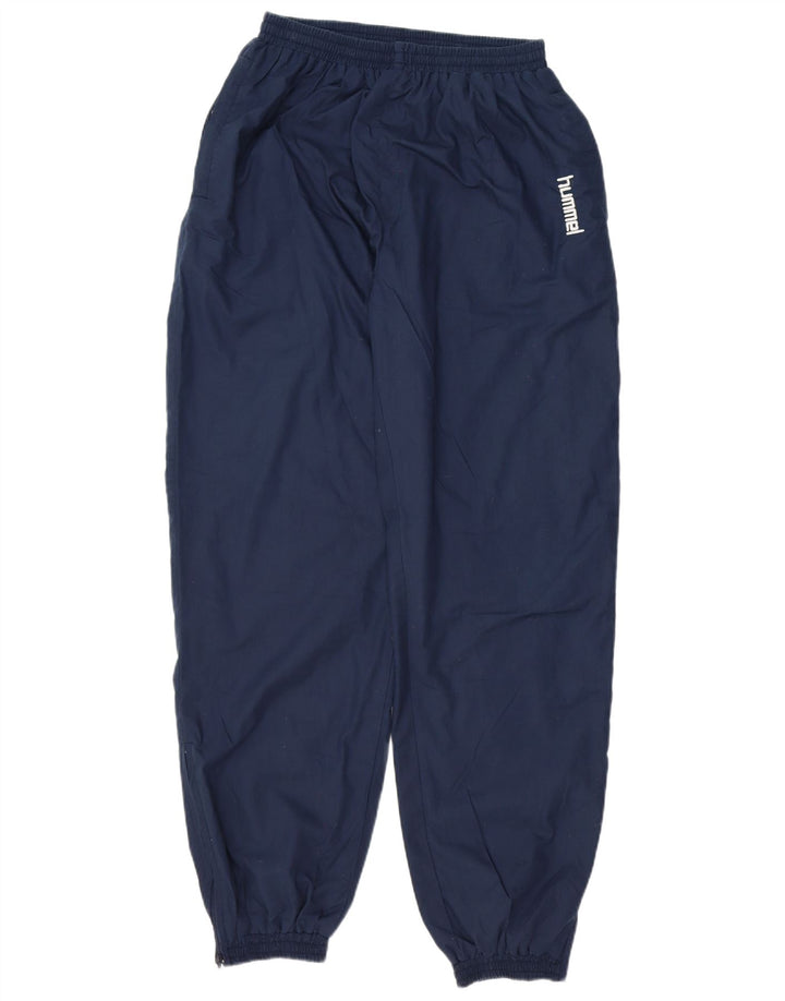 HUMMEL Mens Tracksuit Trousers Joggers Large  Navy Blue Polyester