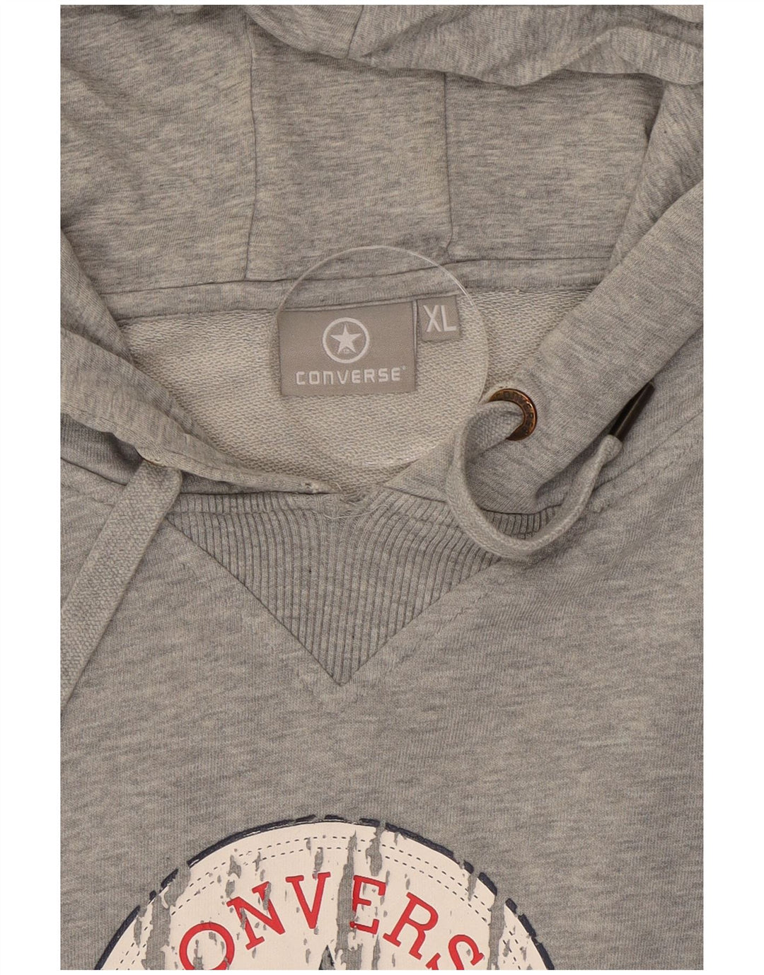 Converse Pull à capuche graphique XL pour homme Gris chiné