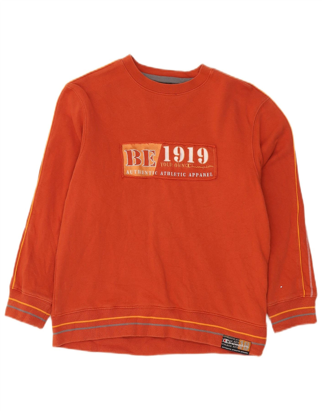 CHAMPION Sweat-Shirt Graphique Garçon 11-12 Ans Grand Coton Orange