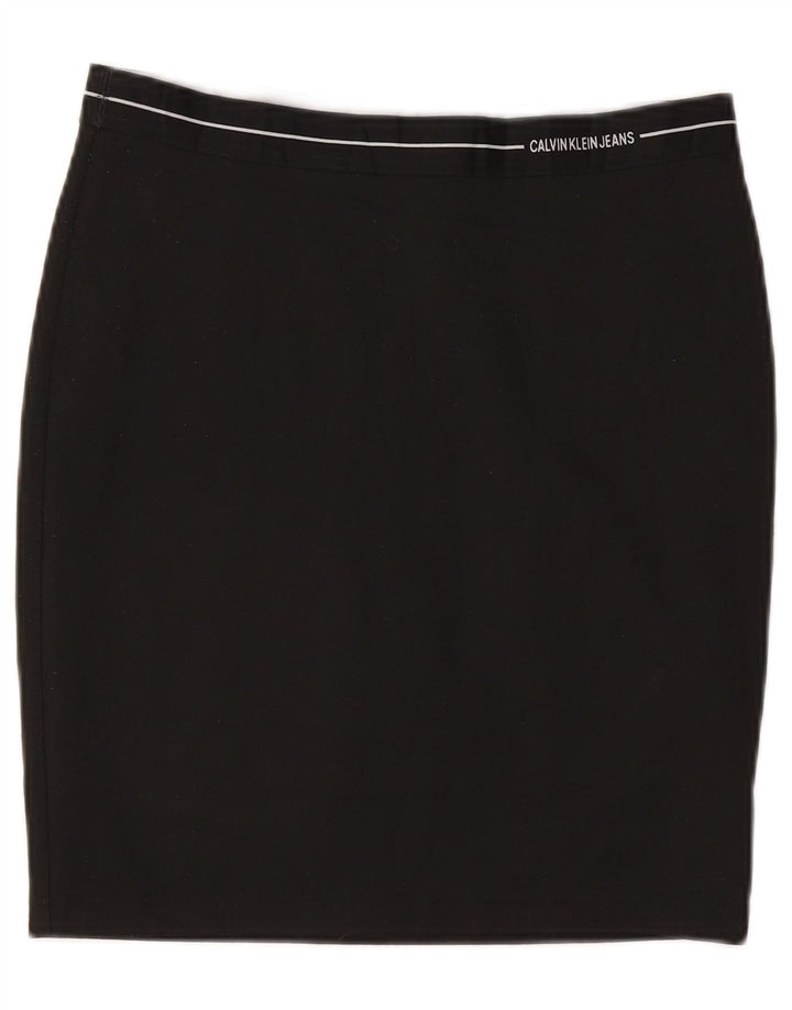 CALVIN KLEIN Femme Jupe Crayon Large W32 Noir Polyester
