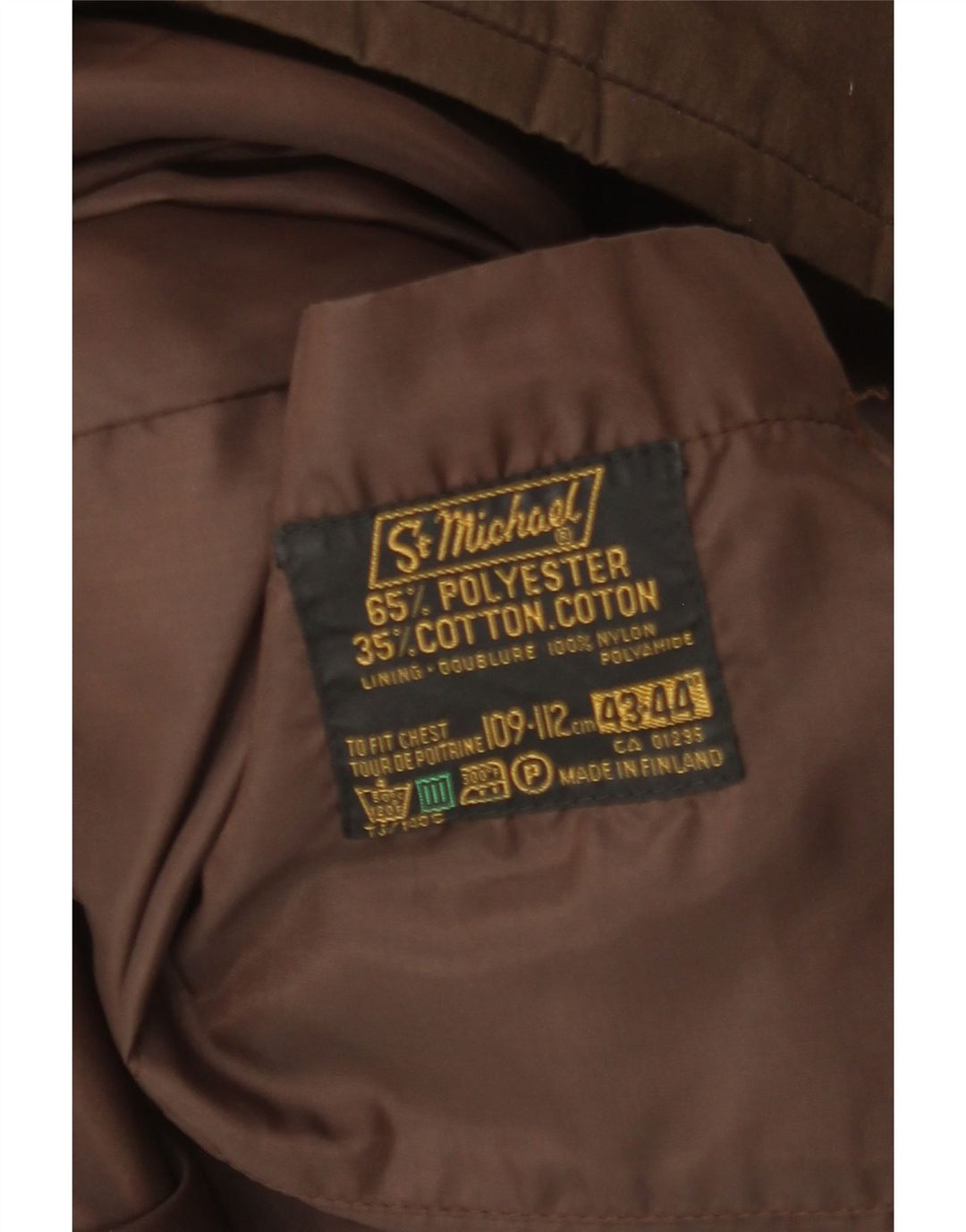 St Michael Veste matelassée pour homme UK 43/44 XL Marron Polyester