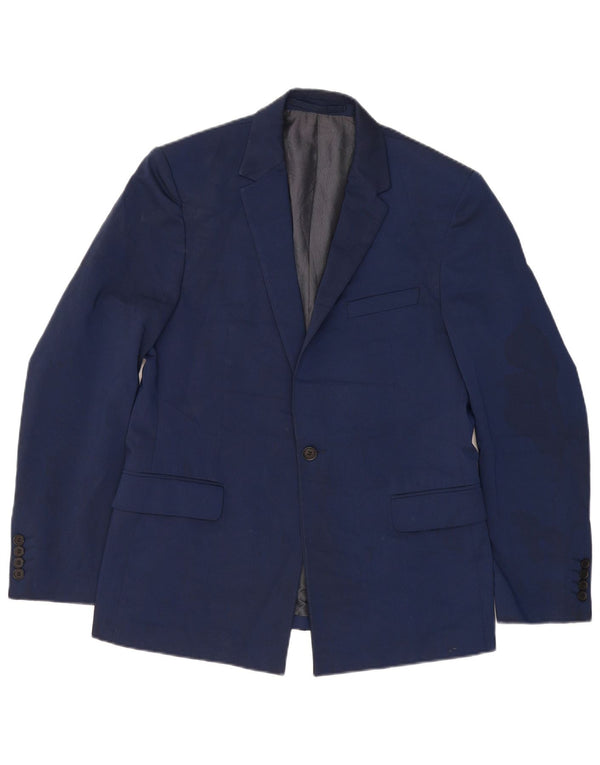 Marks & Spencer Veste blazer à 1 bouton pour homme UK 40 Large Bleu marine classique