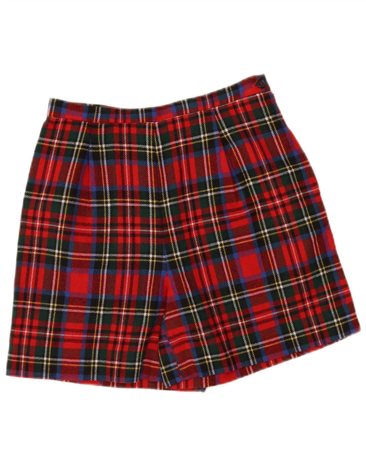 vintage Femmes Casual Shorts W26 Petit Carreau Rouge