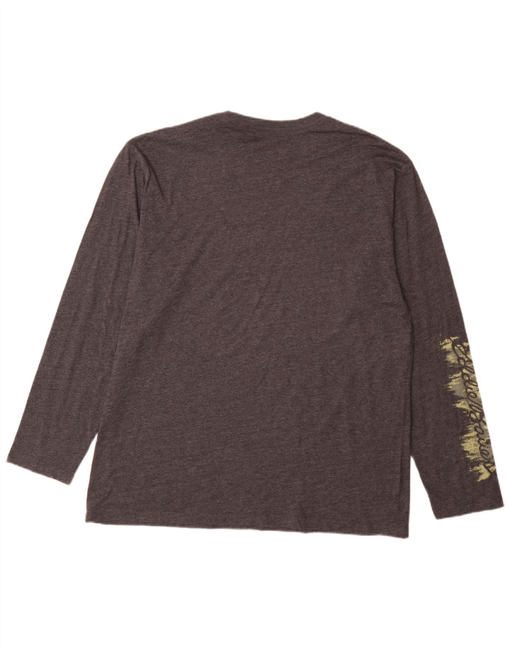 Eddie Bauer Haut graphique à manches longues pour homme en coton moucheté gris