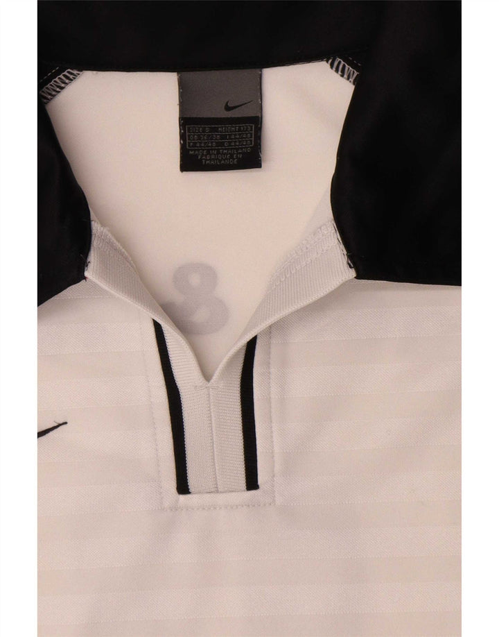 Nike Polo graphique pour homme UK 36/38 Petit Blanc Colorblock Polyester