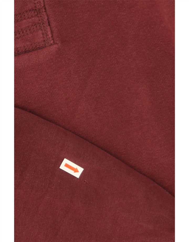Superdry Sweat-shirt à col boutonné en coton bordeaux moyen pour homme