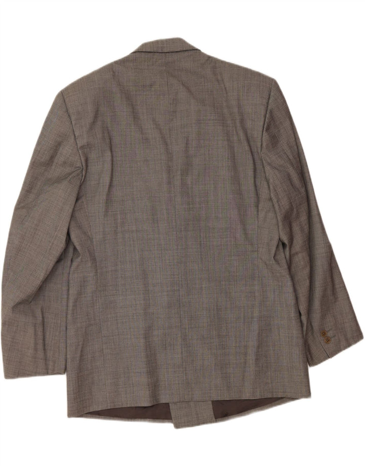 TRUSSARDI Veste Blazer Croisée Homme IT 52 XL Gris Laine Vierge