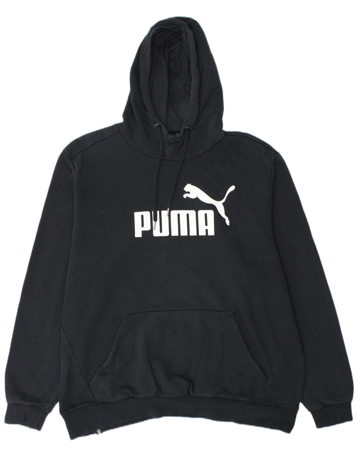 PUMA Pull à capuche graphique pour homme XL Noir Coton