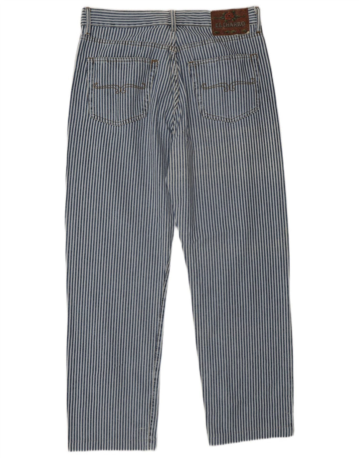 El Charro Jean droit femme W32 L28 bleu à fines rayures