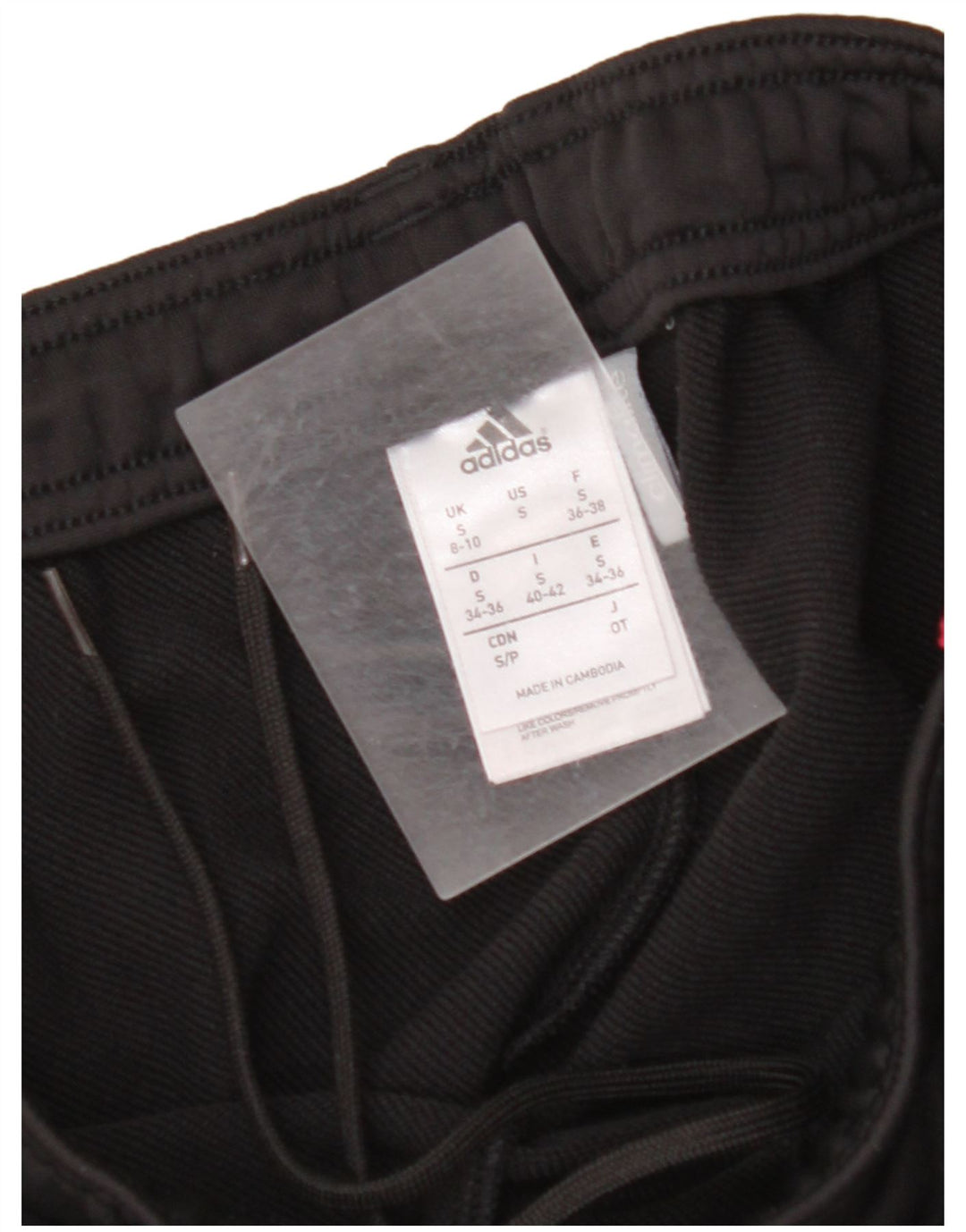 ADIDAS Pantalon de survêtement pour femme UK 8/10 Small Noir Polyester