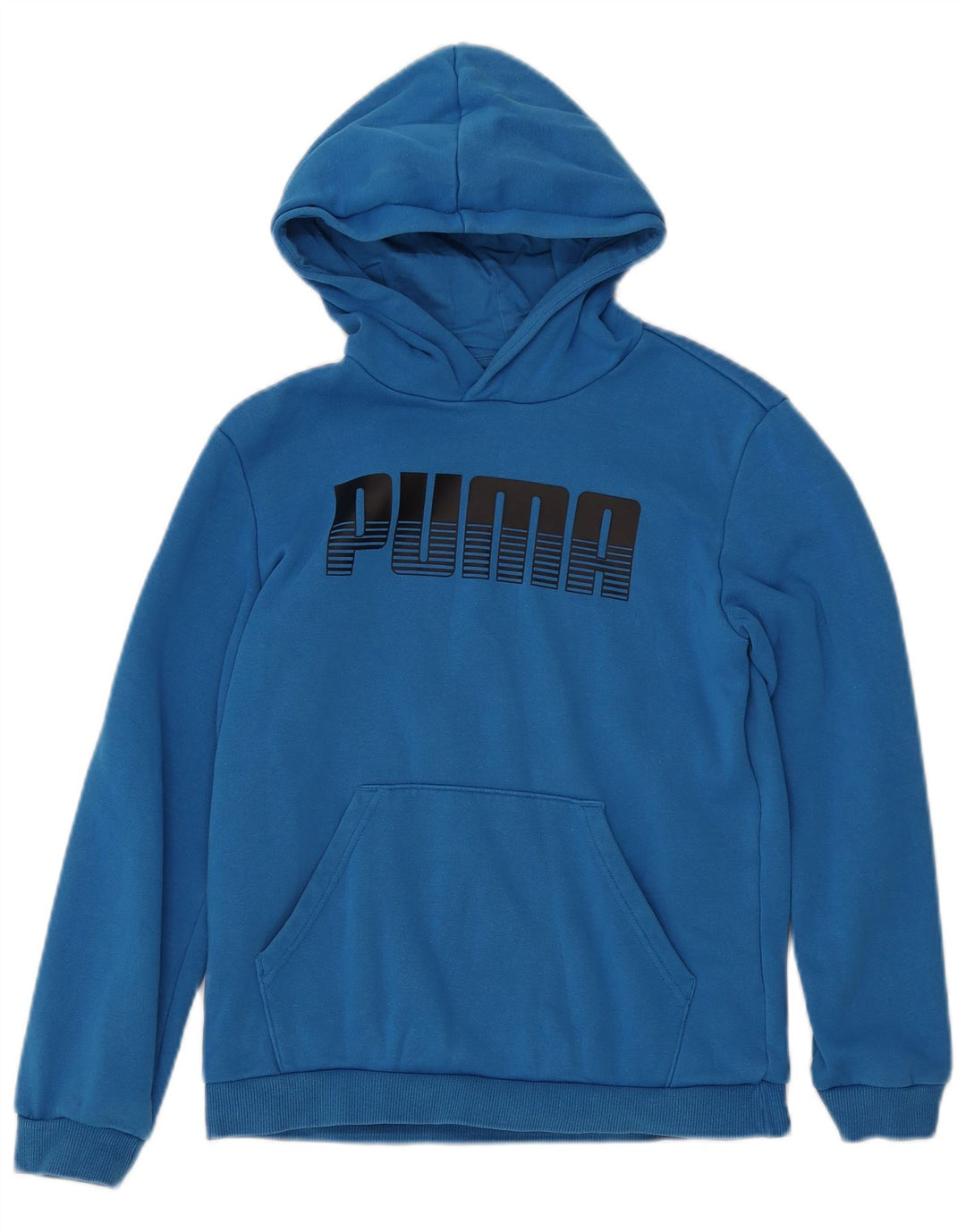PUMA Sweat à capuche graphique pour fille 13-14 ans Bleu Coton