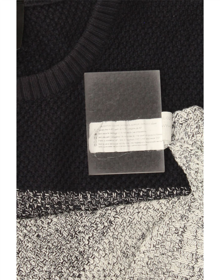 Richmond Pull à col rond pour homme en coton rayé multicolore