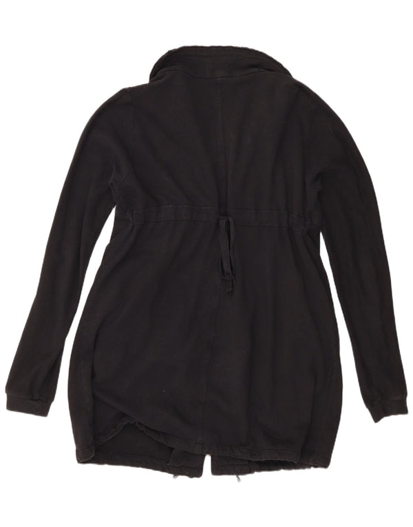 Fornarina Womens Windbreaker Coat UK 16 Large Black Cotton