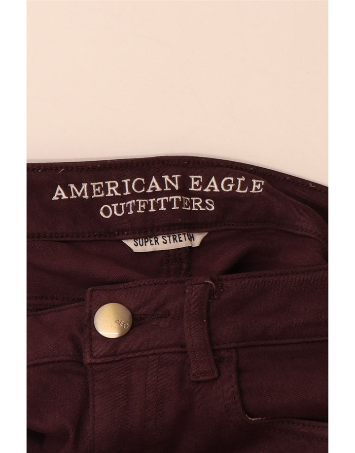 AMERICAN EAGLE OUTFITTERS Jean court pour femme UK 8 Small W26 L24 Bordeaux