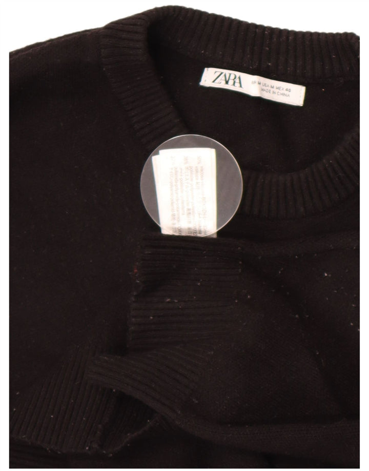 Zara Pull Col Rond Homme Noir Moyen Viscose