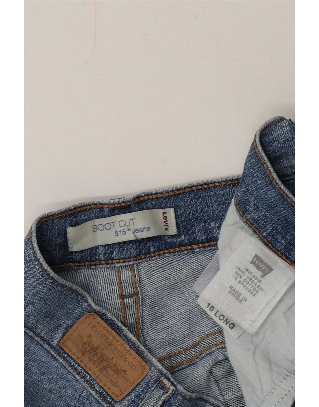 Levi's Short en Jean 515 Femme US 10 Large W34 Bleu Coton