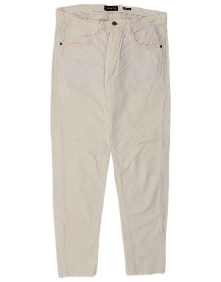 Massimo Dutti Jean slim pour homme EU 40 Medium W31 L29 Blanc
