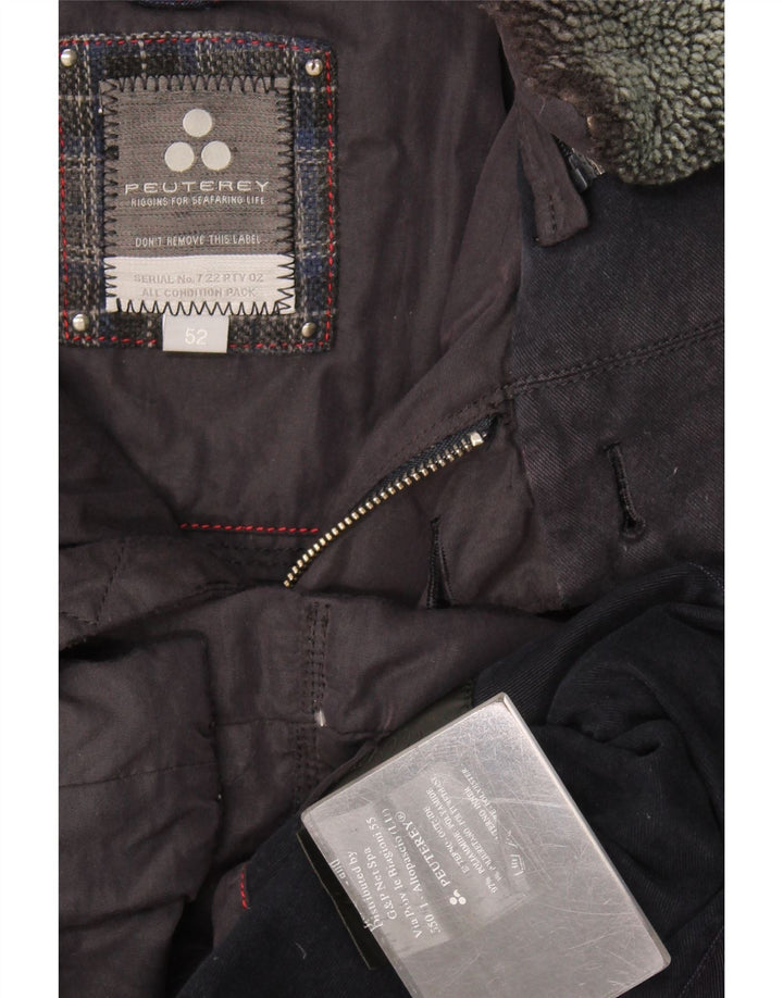 PEUTEREY Doudoune Homme IT 52 XL Bleu Marine Coton