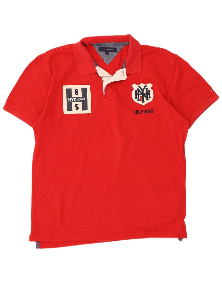 Tommy Hilfiger Polo graphique homme grand rouge coton