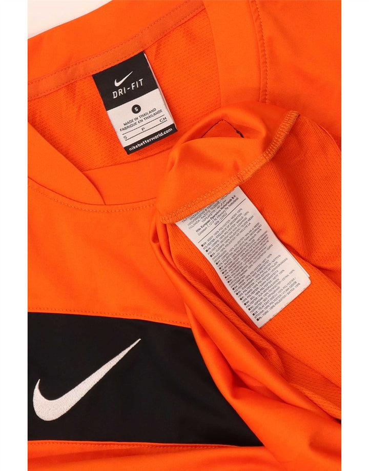 Nike Hommes Dri Fit Graphic T-Shirt Haut Petit Orange Colorblock Polyester
