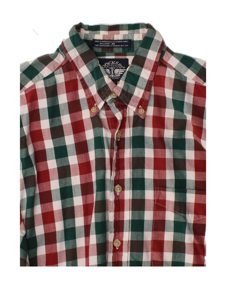DOCKERS Mens Flannel Shirt Medium Multicoloured Gingham Cotton Vintage Dockers and Second-Hand Dockers from Messina Hembry 