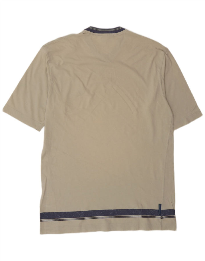 Sergio Tacchini T-Shirt Homme Haut Large Beige Colourblock Coton