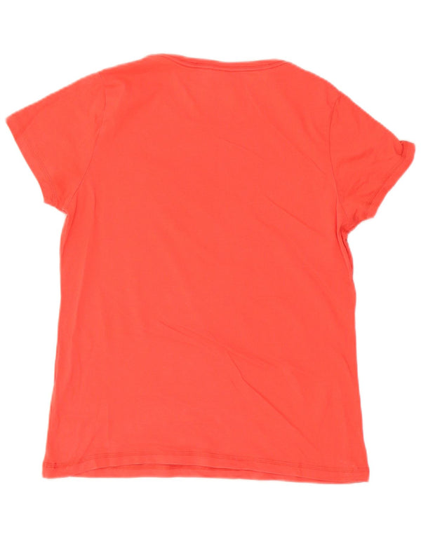 Puma Womens Graphic T-Shirt Top UK 14 Large  Red Cotton