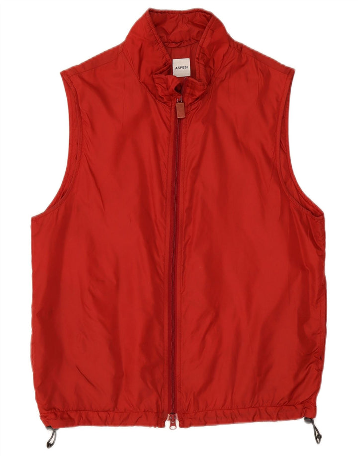 Aspesi Gilet Femme UK 14 Medium Rouge Polyamide
