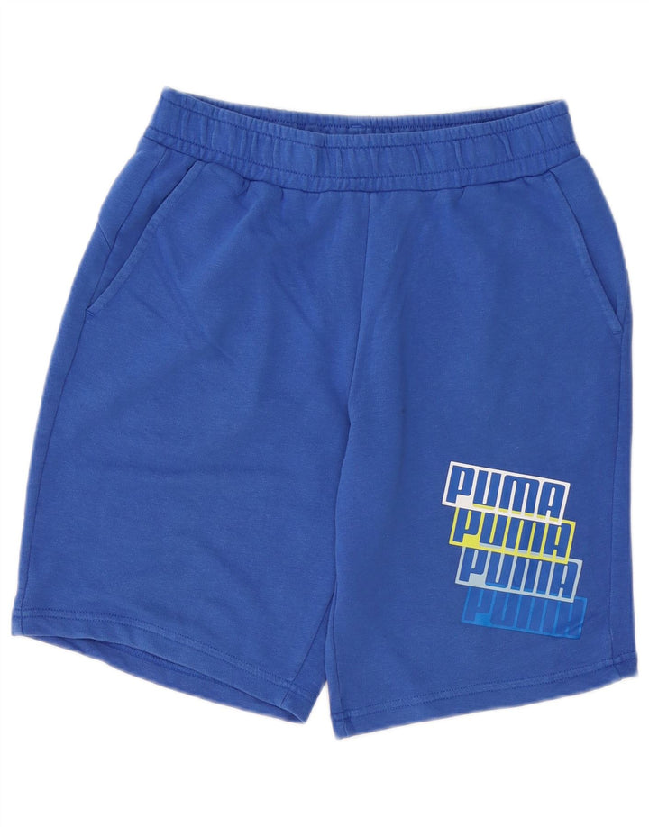 Puma Short Graphic Sport Homme Bleu Moyen Coton